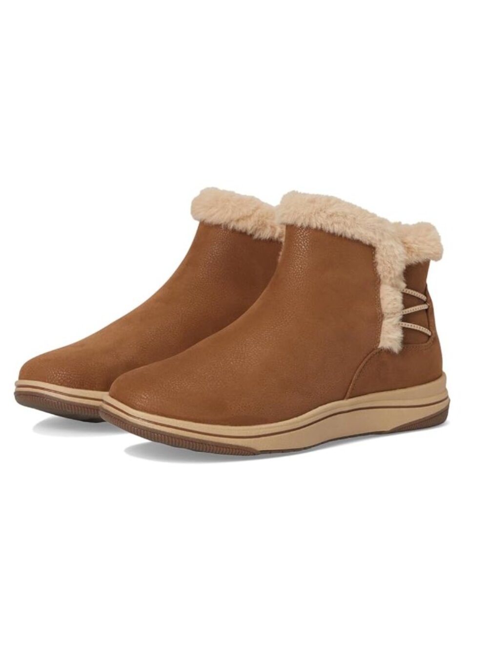 Clarks Breeze Fur Cozy Winter Ankle Boots Tan Women's - Size 6M